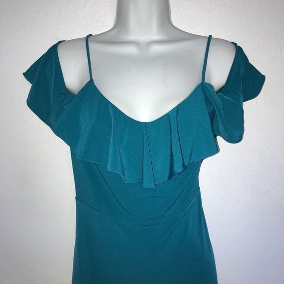 COPY - 2/$25 Express Stretch Cold Shoulder Ruffle Dress - Picture 2 of 7